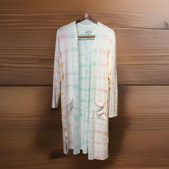 Torrid Super Soft Plush Tie-Dye Long Cardigan Sweater Women’s Size 1 (Plus) - Picture 1 of 6